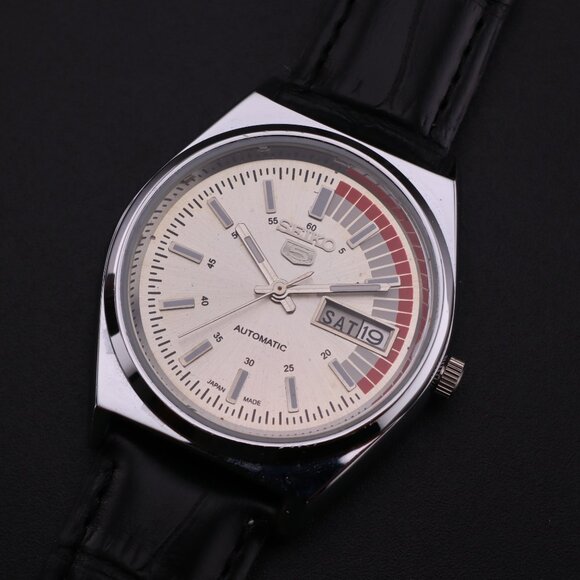Vintage Seiko 5 Automatic 6309A Japanese Movement 17J D/D Men's Wrist Watch - Picture 4 of 14